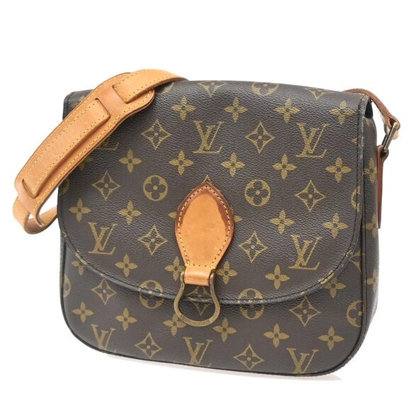 LOUIS VUITTON Saint Cloud GM Shoulder Bag Monogram Leather Brown M51242 39EF675 - Picture 1 of 15